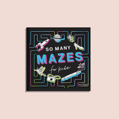 A book titled 'So Many Mazes for Kids' with colorful maze illustrations on the cover, designed for children.