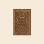 Book titled 'Uncles Story' with decorative cover on a beige background