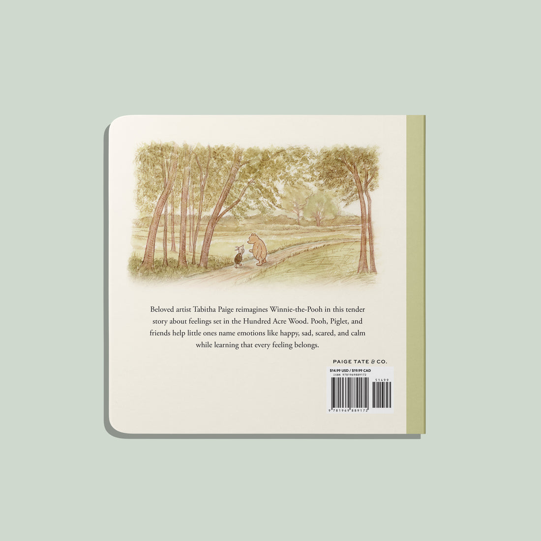 Book cover with illustration of a bear in a forest on a light green background