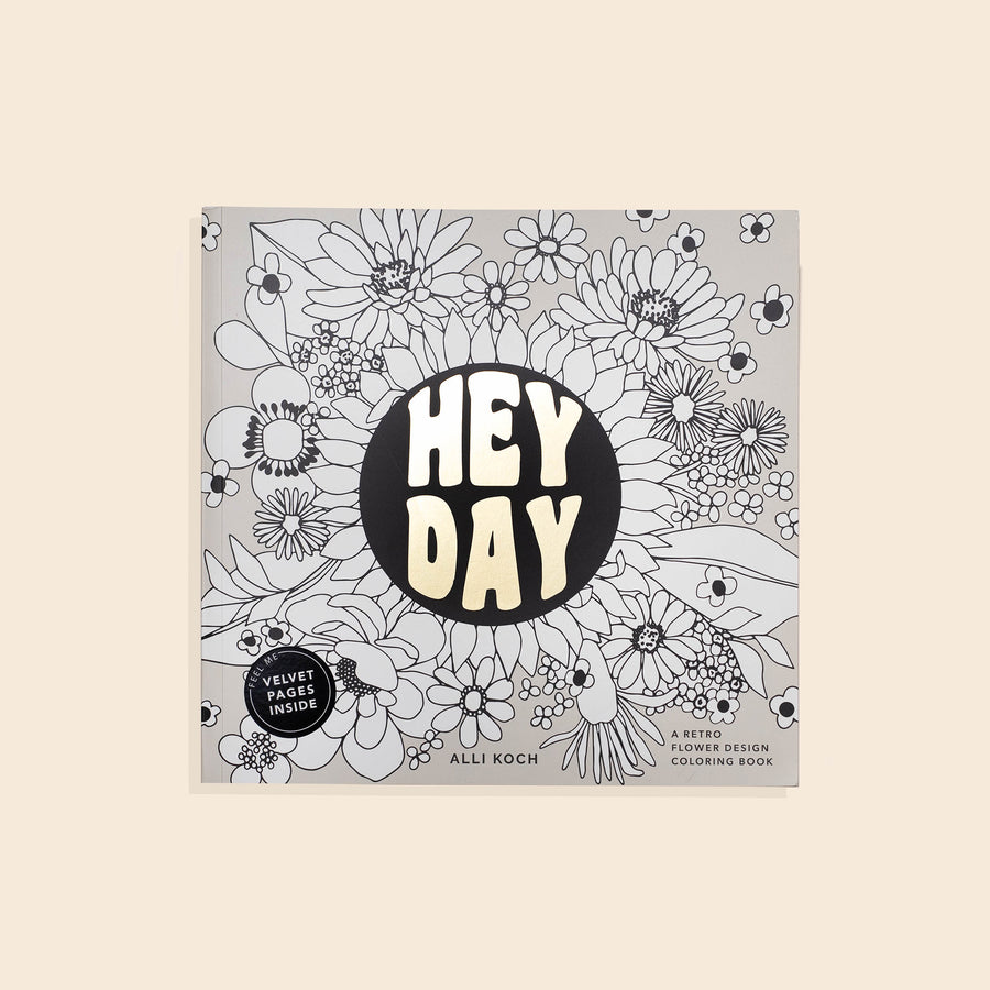 Hey Day Retro Flower Coloring Book by Alli Koch