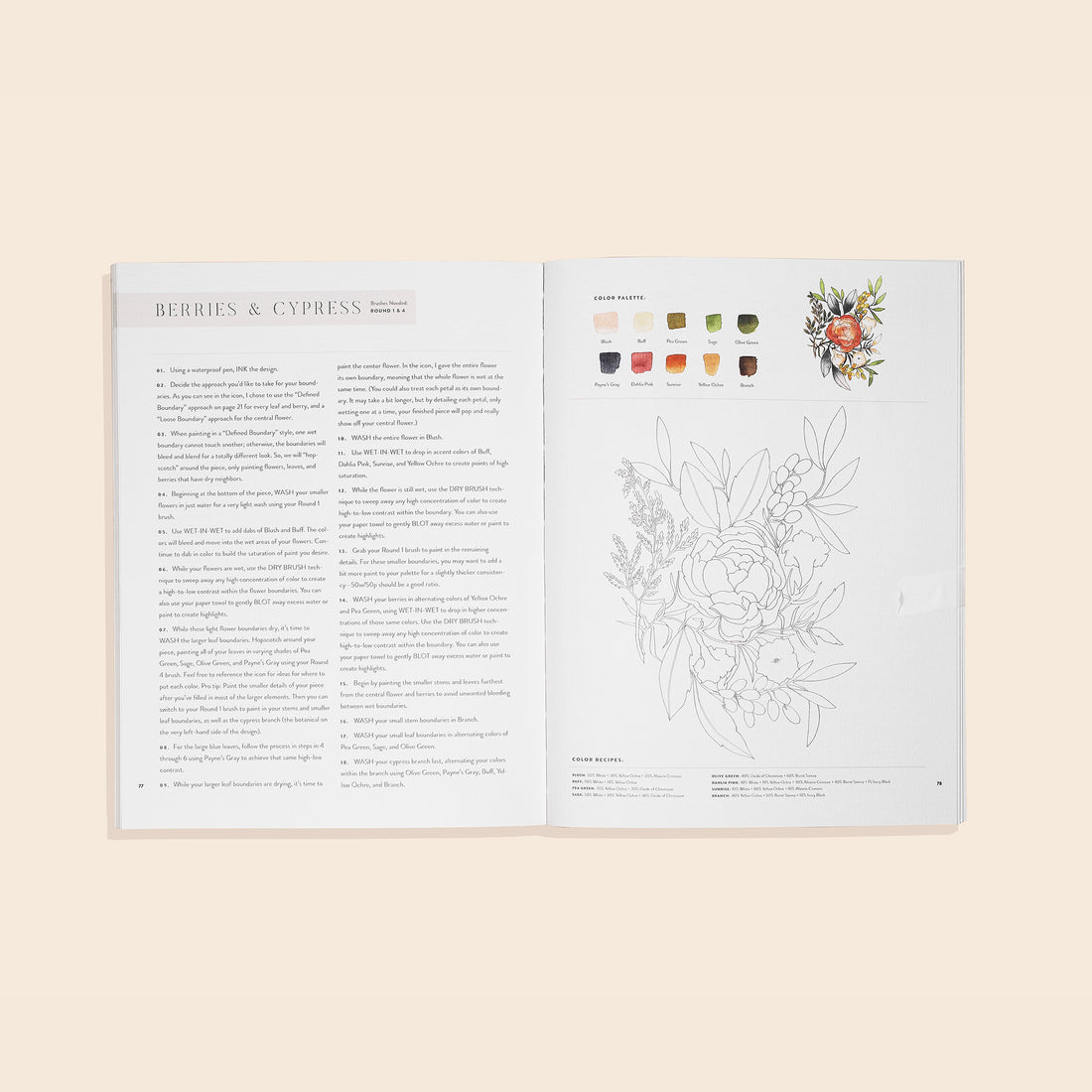Watercolor Workbook: 30-Minute Beginner Botanical Projects on Premium  Watercolor Paper : Simon, Sarah, Paige Tate & Co.: : Books